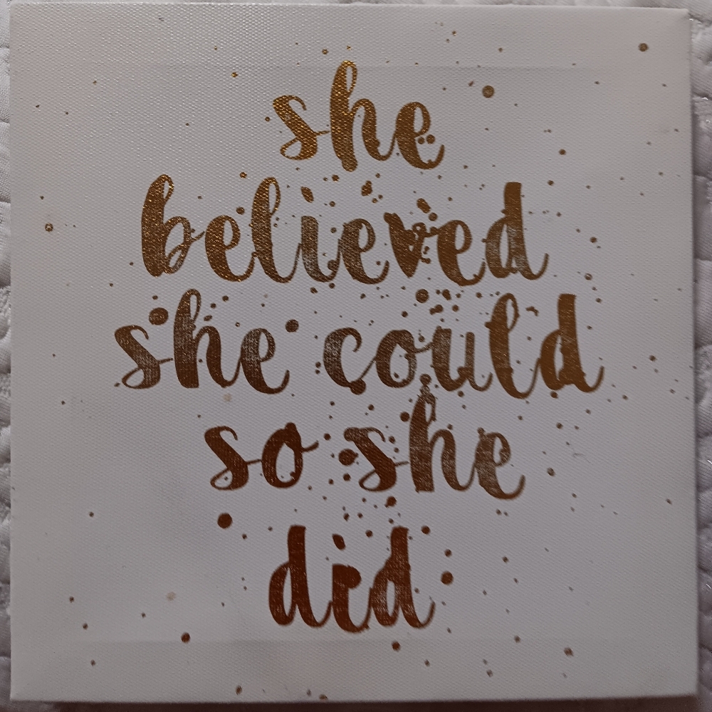 8.5in x 8.5in inspiring canvas!